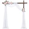 BEELUKY Tenda per Matrimonio Bianco 800x75cm, Tenda per Arco Matrimonio Tessuto per Drappeggio Tulle Decorazioni per Cerimonia Fase Sfondo Matrimoni