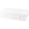 HANGERWORLD Scatola per Vestiti 50x80x20cm in Tessuto Traspirante Bianco con Coperchio per Abito Sposa