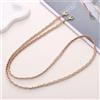 Anevous Catena in metallo, da 120 cm, con fibbie, in pelle, per borse a tracolla, per borse, colore cachi