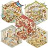 INCNMAD Adesivi Scrapbooking Miniature, 5 Insiemi Stickers 3D per Scrapbook Decorazione Creativa, Sticker Piccoli Fai da Te per Ridurre Stress e Migliorare Concentrazione per Adulti/Bambini (con Pinzetta)
