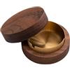 STOUCLA Posacenere in legno, antivento, inodore, posacenere con coperchio, per feste, bar, ufficio, soggiorno (oro)