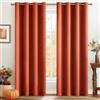 MIULEE Tende Oscuranti per Interni 2 Pezzi, Tenda Rosso Aranciato Moderna per Soggiorno, Tenda Oscurante Finestra Camera da Letto Salotto, Tende Termiche Isolanti per Interni con Anelli, 2x 140x215 CM