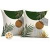 Avalune Federe Cuscini Divano 40x40 Esterno Impermeabili Copricuscini Decorativi Verde Boho Morandi Moderno Fodera per Cuscino per Soggiorno Balcone Giardino Esterno Decorazione Set di 2