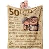 YESTUTI Idee di anniversario regalo per nozze d'oro, coperta 200 x 150 cm