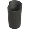 COSMIC Avenir Vaso Portaspazzolini per Piano del Bagno con Design Contemporaneo e Poligonale. Supporto per Spazzolini da Denti in Plastica Riciclata di Colore Nero Naturale