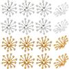 SUNNYCLUE 1 Scatola 200 Pezzi CAPspucci per Perline Stame di Fiori Perline in Filigrana CAPspucci per estremità 3D Argento Dorato Ottone Fiore Distanziatore Tappo Metallo Multi-Petalo PE