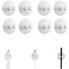 MsTeco Porta Spazzolini 8 Pezzi Porta Spazzolino Spazzolino Ganci Adesivi Ganci Autoadesivi in Silicone Nessuna Perforazione Adatta per Spazzolino da Denti Asciugamano Rasoio Palla da Bagno (Bianco)