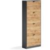 Vicco Scarpiera da ingresso Gizmo, Rovere dorato/Antracite, 59 x 146.6 cm