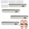 Astralong 4 pezzi Scarpiera da Parete in Plastica, Portascarpe da Appendere al Muro Autoadesivi Organizer Scarpe Camper Roulotte Porta Adesive Organizzatori di Scarpe per Bagno, Camera da Letto, Soggiorno