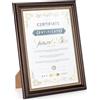 Rieeyrslza Cornice Foto A4 per Certificati Cornice Foto A4 per Diplomi 21x29,7 CM Cornice Laurea per Diploma, Cornice Marrone con Staffa, per Diploma, Licenza Commerciale (Marrone 1Pz)