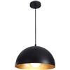 CSSYKV Lampade A Sospensione A Soffitto Industriali Americane Lampada A Sospensione Fashion Simple Farmhouse Con Paralume Nero Oro Incorporato Lampadario A Sospensione E27