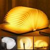 BAIFULAI Lampada da lettura a LED, lampada da libro pieghevole, illuminazione d'atmosfera bianca calda ricaricabile tramite USB, lampada da scrivania, luce notturna, lampada da comodino per la decorazione