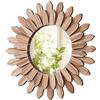 GREATRICH Specchio da Parete Rotondo 30cm, Specchio Rotondo da parete in Legno Stile Vintage Specchi Decorazioni Casa, Perfetto per Camera da Letto, Soggiorno, Ingresso, Idee Regalo Originali Donna, Compleanno