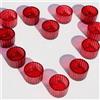 Vohocandle Portacandele in vetro rosso per San Valentino, a coste, per decorazioni natalizie, piccoli bicchieri per matrimoni, feste di compleanno, decorazione per la casa e chiesa (5 cm x 3,5 cm)