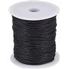 Craftdady - Rotolo di filo di poliestere cerato e intrecciato, 91,4 metri, 1,5 mm, similpelle, per la realizzazione di collane, bracciali e gioielli fai da te, colore: nero
