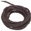QUARKZMAN Corda Intrecciata in Poliestere, 11 Iarde 5mm 3 Fili Corda Intrecciata Brillante per Tende da Esterno per Borse Regalo Decorativa di Natale, Marrone Scuro - 10M
