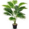 Vmhkjo Palma Artificiale in Vaso Piante Finte da Interno ed Esterno, Pianta Finta Tropicale Areca con Foglie Realistiche per Decorare Casa, Ufficio, Giardino e Soggiorno (Palma Areca Da 82 Cm)