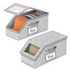 Qzakce Organizzatore Porta Cappelli Pieghevole Organizzatore Armadio Anti-Polvere Grande Capacità Portacappelli con Chiusura a Zip e Tessuto Traspirante per Armadio Scaffale Guardaroba 2 Pezzi Grigio