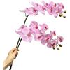 Urier 2 steli di orchidee artificiali, 96,5 cm, realistici al tatto, in lattice, rami di Phalaenopsis bianchi, fiori artificiali per matrimoni, feste, casa, giardino, decorazione (rosa, 96,5 cm)