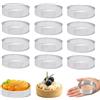 CAAGGMM Anello Crostata, 12 Pezzi 6 cm Mousse Per Tartellette in Acciaio Inossidabile, Microforato Anelli Rotondi Stampini, Anelli Rotondi per Torte, per Frutta, Quiche e Mousse