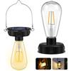 Ddlisu Sostituzione della Luce Solare Top 8 cm, Lampadine Trasparenti per Esterni a Outdoor, Lampadina Impermeabile per Giardino Esterno, da 1.2 V 600 mAh, Adatto per Lampadari all'aperto con Ganci, 2 Pezzi