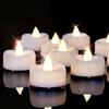AMAGIC 12 luci a LED senza sfarfallio, candele alimentate a batteria per matrimoni, Natale, decorazione da tavolo, casa, guscio esterno bianco