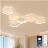 OTREN Plafoniera LED Soffitto Dimmerabile con Telecomando 88cm 58W | Lampadario Moderno con Luce Notturna, Timer e Funzione Memoria per Camera da Letto, Soggiorno e Cucina