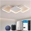 Sky angle Lampada a Soffitto Smart con Controllo Vocale tramite Alexa/Google Home, LED Dimmerabile, Lampada a Soffitto LED per Soggiorno, Camera da Letto, Bagno, Cucina