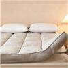 OBONG 10cm Topper Materasso 140x190 180x200 Microfibra Topper Matrimoniale Extra-Morbido E Facile da Pulire Coprimaterasso con Elastici agli Angoli(Gray,KING-180 * 200cm)