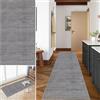 XUEGAIXIA Tappeto Passatoia per Corridoio Moderno Tappeto per Cucina Antiscivolo Tappeto Ingresso Corridoio Lavabile 60 x 300 cm Tappeti Cucina Tappeto Runner per Cucina, Bagno, Soggiorno, Grigio