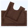 HOMESCAPES Set di due tappetini da bagno Homescapes 50 x 80 cm e 50 x 55 cm, set di tappetini da bagno in puro cotone, qualità alberghiera, in 15 colori diversi, Cotone, marrone, 50 cm x 70 cm