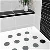 AnTina Tapes Adesivi grigi antiscivolo per doccia e vasca da bagno, adesivi certificati, antiscivolo e autoadesivi, come tappetino da bagno (10 pezzi, 9 cm (diametro), grigio)