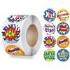 MHDAMAI Supereroe Animali,Supereroe Rotolo Adesivi 500 Supereroe Reward Sticker Etichette di Carta Rotonde per la Festa di Compleanno per Bambini
