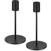 ZWFSDM 2 Pezzi Portacandele, Candelabro, Vintage Supporto per Candele a Sfera, Nero Supporto per Candele da Tavolo Decorazioni per Soggiorno, Matrimonio, Cene Ornamenti