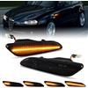 POPMOTORZ 2 Pezzi Dinamico Indicatori di Direzione, LED Freccia Auto Indicatori di Direzione laterali Ambra 2835 SMD con Canbus per Alfa-Romeo 147 156 Tipo Lancia Delta III Ypsilon