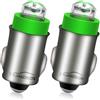 Ruiandsion Due Lampadine BA7S COB Senza Polarità 24V Verde, Spie Funzionamento Strumentazione Veicoli Industriali e Rimorchi