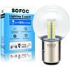 SOFOC BA20S Lampadina LED Per Faro Moto Giallo 6V 12V 24V Compatibile 6-30V AC/DC 2W G40 Design 1:1 Con Lampada Alogena Originale 1 Pcs