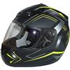 protectWEAR - Casco moto H510 Arrow nero opaco / giallo neon - L