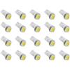 DRYdrSG 20 Pz T5 DC 24 V 5050 LED Lampadina SMD Luci interne for auto Cruscotto Indicatore di riscaldamento Cuneo Camion Van Strumento Lampada a cupola(Cold White)