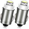 Ruiandsion Lampade BA7S COB Bianco Freddo Senza Polarità 12V Confezione 2pz, Illuminazione Chiara per Lettura Contachilometri Cruscotto Auto