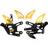 avdb-moto Supporto Pedane Arretrate Regolabili Compatibile con YAMAHA YZF R1 YZF-R1 2004-2006 Racing AVDB (Oro)