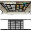 Viapriod Rete Portaoggetti da Soffitto per Auto, 90 × 65 cm, con Cinghie a Croce Regolabili e 2 Tasche a Rete, per Coperte e Vestiti, Accessori Campeggio per SUV, Van e Viaggi su Strada