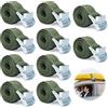Lymshine Cinghie di Fissaggio 1m Verde Cinghia Fissaggio con Cricchetto Cinghie Moto Bagaglio Cinghie di Tensionamento con Fibbia a Camma Caricabili Fino a 250 Kg per Moto Portabici Zaino Valigie