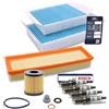 ENVA MADE FOR QUALITY BESTPRICE Set di filtri di ispezione con 1x filtro aria, 2x filtro abitacolo, 4x candela FR7DC+, Compatibile con CITROËN C3 II (SC_), PEUGEOT 207 (WA_, WC_)(WK_)