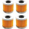 LOPAKACTAG Filtro dell'aria del motore della motocicletta Elemento di aspirazione Filtri dell'olio for ZONTES G1-125 G2-125 U-125 U1-125 U-150 U1-150 U1-155 GK125(4pcs Oil Filters)