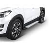 J&J AUTOMOTIVE Pedane Laterali Sottoporta per Hyundai Sportage QL, QLE 2016-2021, in Alluminio, Colore Alu/Silver, Set da Protezione con Omologazione TÜV Inclusa, Basic