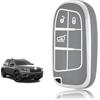 TOOMUME Cover Chiave, Guscio Chiave Adatto per Jeep Cherokee Renegade Compass Wrangler Dodge Challenger Charger Ram 1500 Chrysler 300C Fiat 500X, Custodia Chiavi Telecomando Copri Chiavi - Smart Key