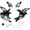 avdb-moto Supporto Pedane Arretrate Regolabili Compatibile con DUCATI PANIGALE 959 HA 2015-2019, PANIGALE V2 1H 2020-2022 Racing AVDB (Nero)