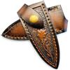 Similpelle Cintura Dritto Coltello Guaina Goffrato Cover Fisso Lama Portatile