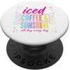 Maglietta Estiva Vacanza Al Mare Sole Re Maglietta Estiva Vacanza Retro Beach Vintage Sun Coffee PopSockets PopGrip Adesivo